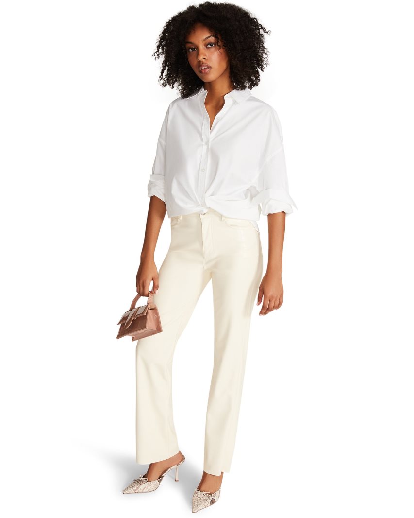 Pantalones Steve Madden Jolie Vanilla Mujer Creme | ES SW64E2